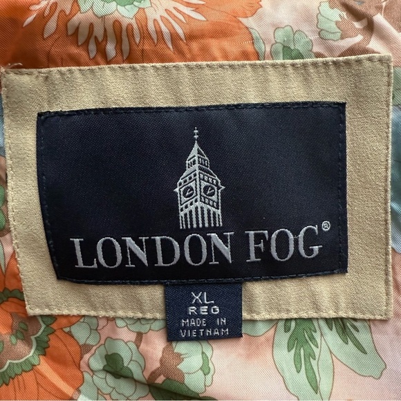 London Fog Light Tan Beige Zippered Jacket with Floral Lining Women’s XL - Picture 4 of 13